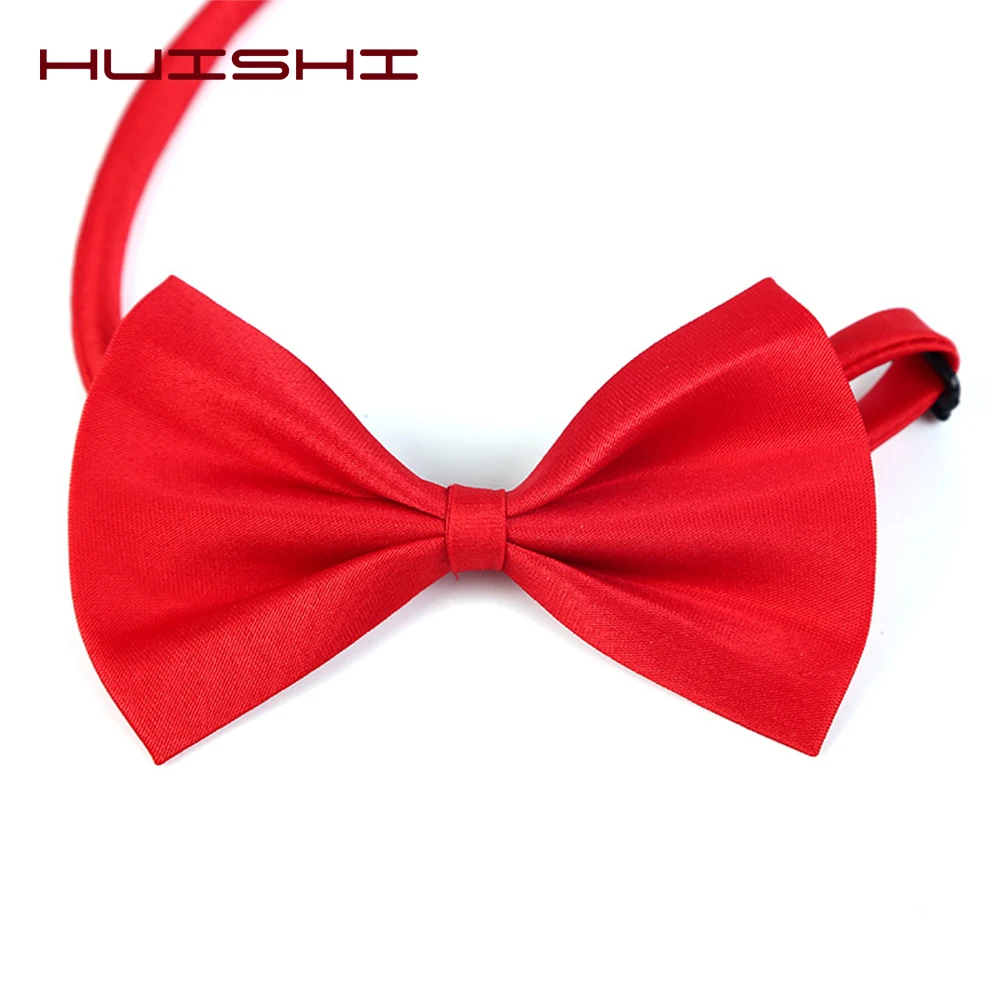 HUISHI School Boys Kid Bowtie Children Bow Wedding Plaid Dot Tie Necktie Polyester Bowtie Necktie For Party Adjustable Bow Ties