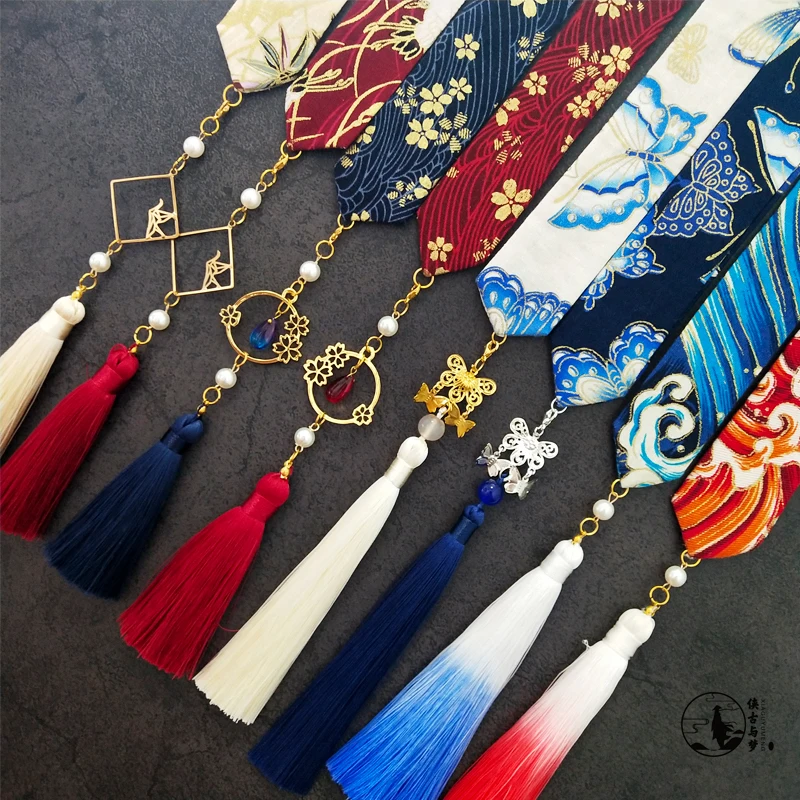 Antique Style hanfu Hair Band Men Women mo e Accessories Embroidered Hair Band Ancient Costume Photo Tassels Hair Accessories