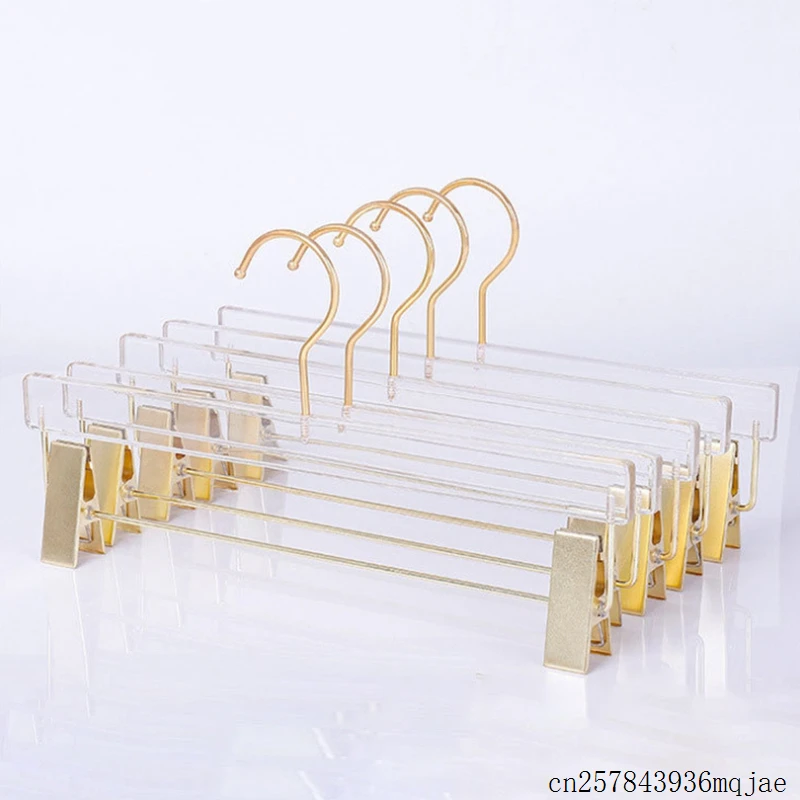 

20pcs Acrylic Pants Hangers Acrylic Transparent Clothing Hangers Display Stand Storage Racks