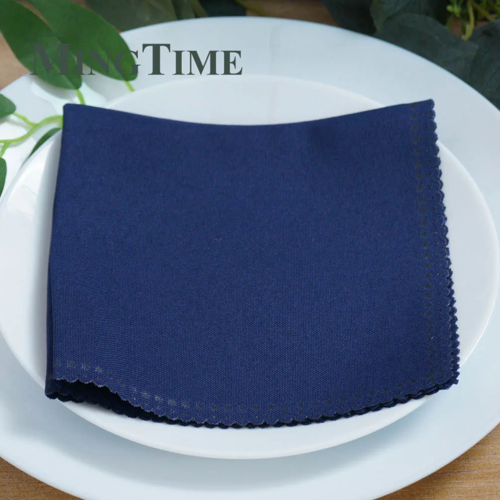 

100pcs Linen Napkins Polyester Diner 12inch X 12inch Handkerchief Hanky Wedding Party Supply Birthday Banquet 30cm X 30cm