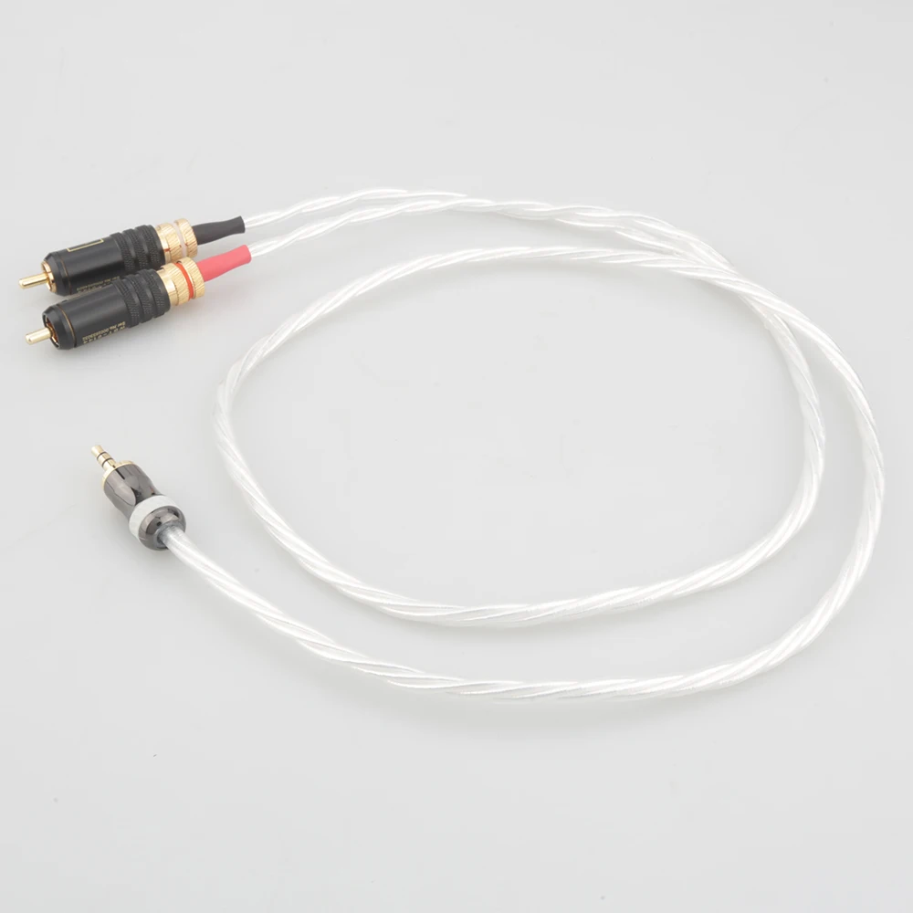 HIFI Nordost Odin Audiophile Bạc Aux 3.5Mm Cắm Tai Nghe Để 2rca Jack Đường Tín Hiệu Âm Thanh Máy Tính Và Kết Nối Âm Thanh dây Cáp