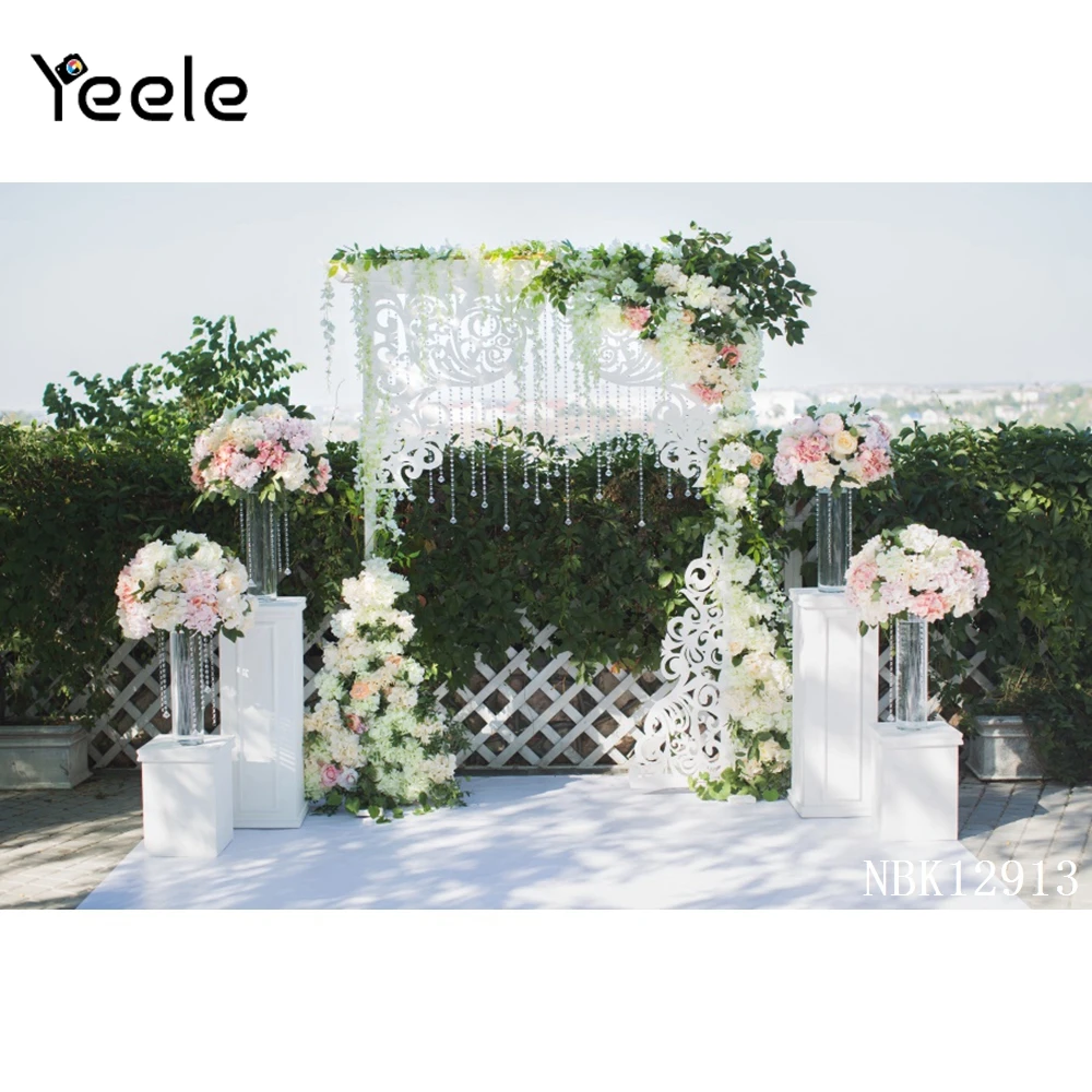 Yeele حفل زفاف الزهور الستار فتاة الديكور خلفيات للتصوير الفوتوغرافي مخصصة خلفيات التصوير الفوتوغرافي لاستوديو الصور