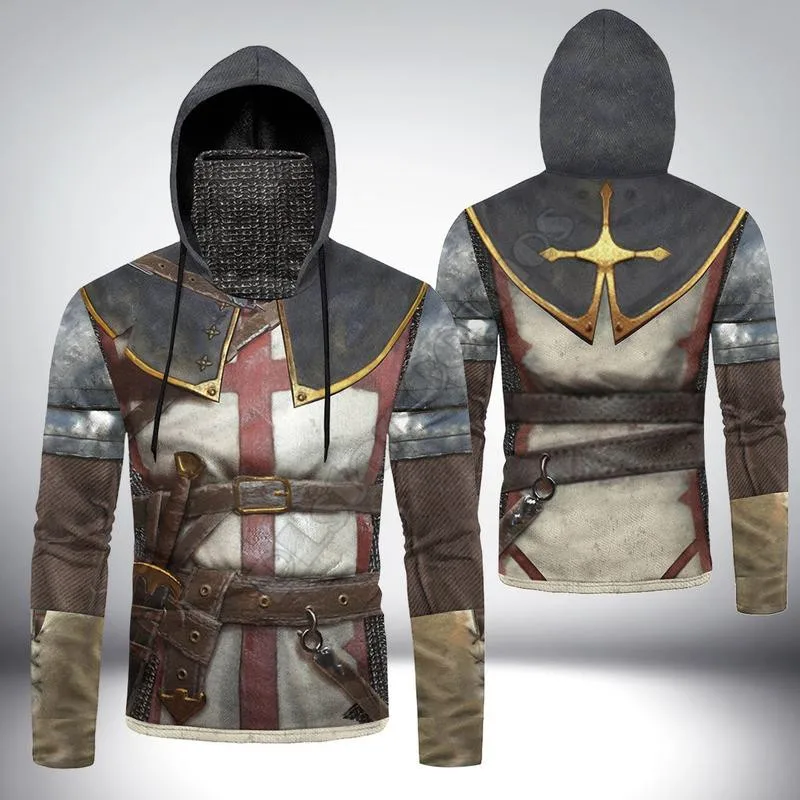 

Knights Templar Armor 3D Printed Hoodies Harajuku Fashion Sweatshirt Women Men Casual Pullover Hoodie Mask Warm Drop Shipping