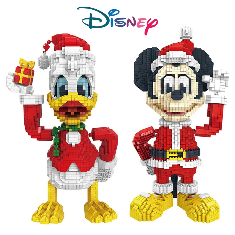 New 3800 pcs+ Disney Mickey Mouse Mini Blocks Big size Cute Cartoon Mickey Donald Duck Model Building Anime Toy Christmas gift