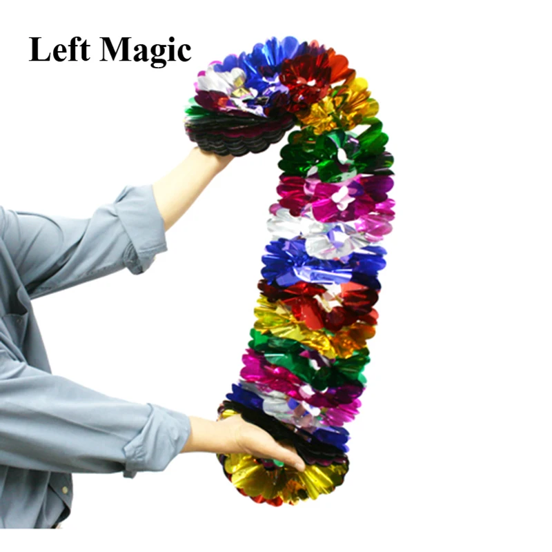 Sequins Flower Waterfall Garland ( Pull flower ) - Large Magic Tricks Appearing Flower Props Comedy Accessories for Stage Magic