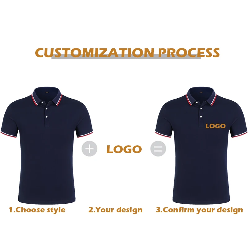 2021 Summer High-End Polo Shirt Custom Company Group Design Embroidery Men\'s Cotton Short-Sleeved DIY