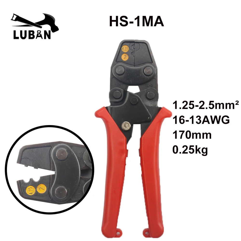 

HS-1MA crimping plier for non-insulated terminals Japanese style capacity 1.25-2.5mm2 16-13AWG electrical tools