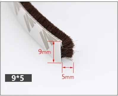 1 meters Self-adhesive Sealing Wind-proof Brush Strip For Home Door Window Sound Insulation Strip Gasket