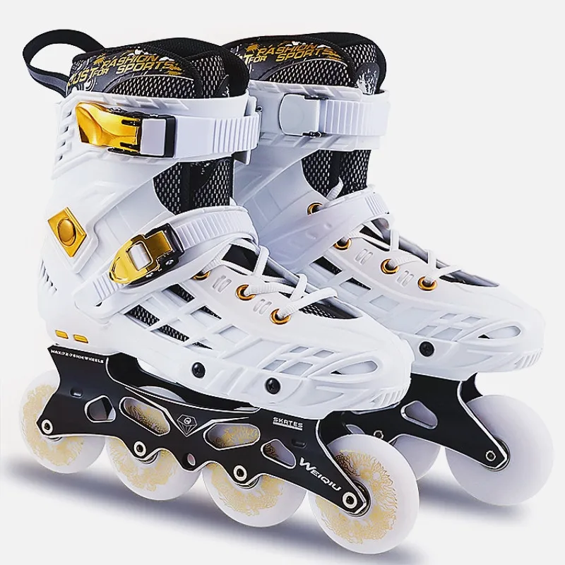 Slalom Inline Skates Sapatos para adultos, Patine, School Boys and Girls, Rolling Sneaker, Speed 4, 3, 80mm, 100mm