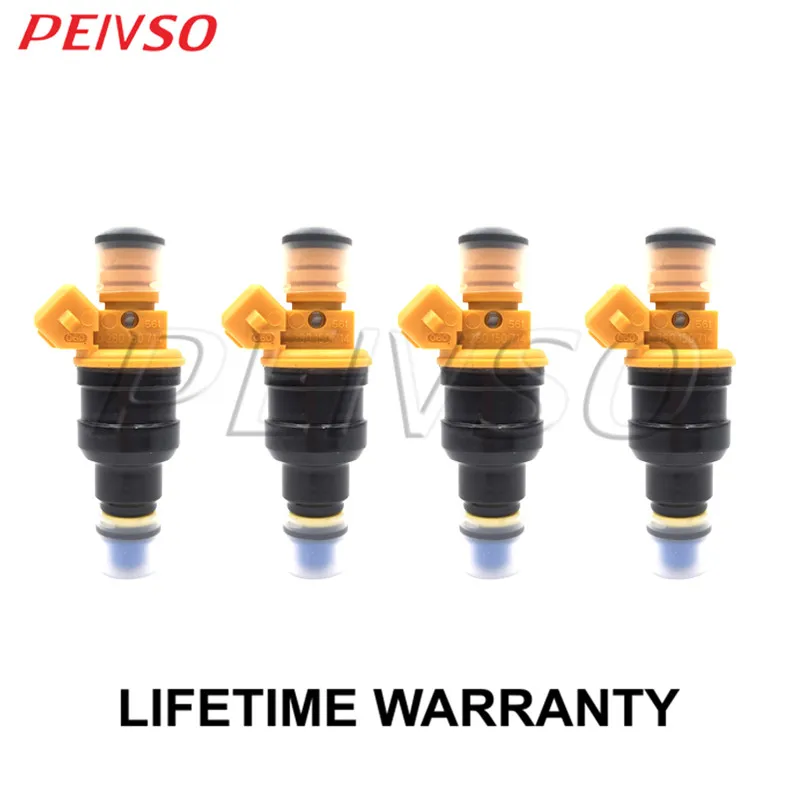 PEIVSO 4pcs 0280150714 852-12131 Fuel Injector For BMW 318I 318IS 1991~1994 1.8L L4