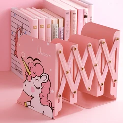 File Storage and Organization Retractable Wrought Iron Office Desk Books and Magazines Storage Bookshelf Desk Decoration