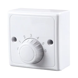 220V Universal Adjustment Ceiling Fan Speed Control Switch Wall Button Dimmer Switch Five Gears Fan Speed Adjuster