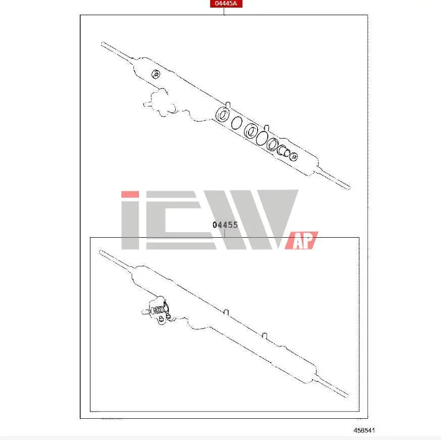 Power steering assembly Rack gear gasket Kit For Toyota Hiace 05-14 KDH/TRH/LH OEM:04445-26140