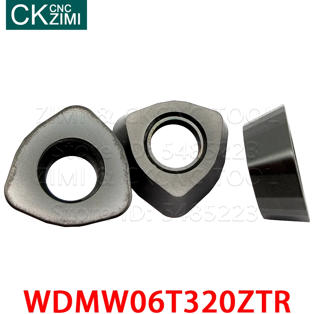10PCS WDMW06T320ZTR WDMW 06T320 ZTR CNC Lathe Cutter Cutting Milling Turning Tool Carbide Inserts Tool Parts For Stainless Steel