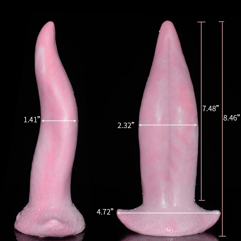 YOCY Dragon Tongue Dildo Lifelike Pink Silicone Sex Toy For Women Men With Suction Cup Anal Butt Plug Flirt Masturbator