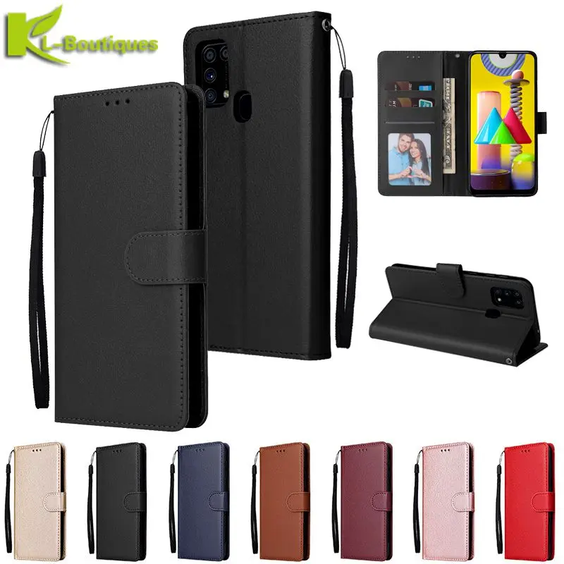 For Samsung Galaxy M31 Leather Case on sFor Coque Samsung M31 Case Galaxy M 31 M315F M21 M51 M11 M30S Cover Flip Phone Case Etui