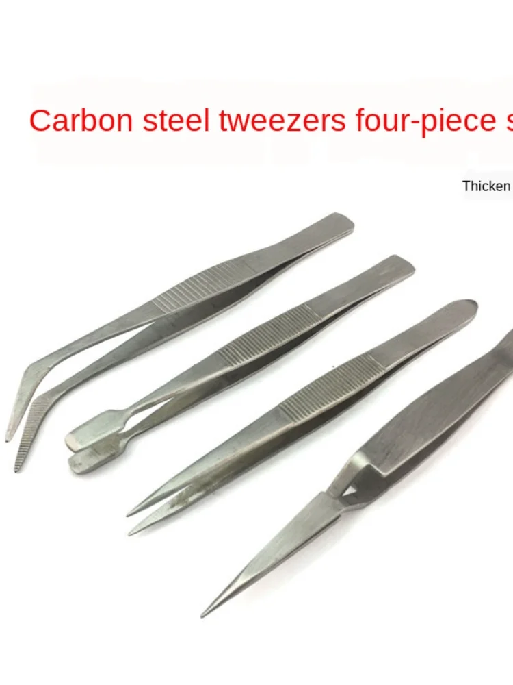 Thickened Carbon Steel Tweezers Pointed Elbow Clamp Common Rail Injector Washer Gasket Tool