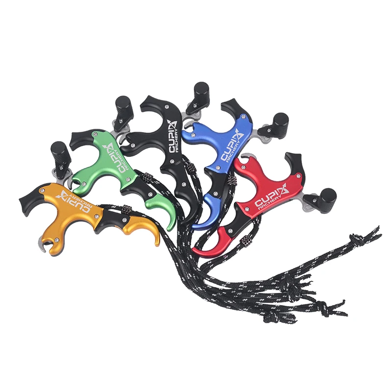 3/4 Fingers Bow Release with Lanyard Adjustable Sensitivity for Compound Bow Archery Hunting