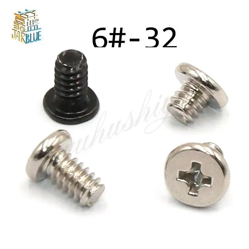 

50X Black or Silver UNC Flat head hard disk screw CM6#-32*3.5/5/6 case screw