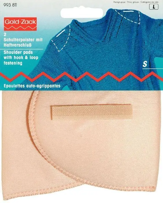Prym 993811 Omuz Desteği: Kumaş Üzerine Uyumlu, Velcro ile Sabitlenen Yarımsel Formda (2 Adet)