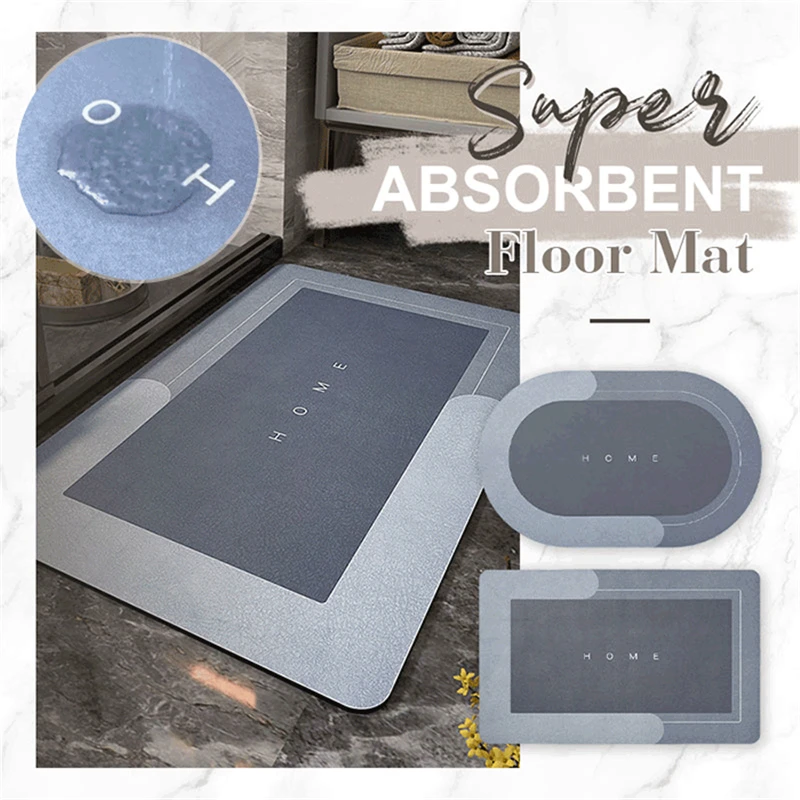 Super Absorbent Bath Mat Quick Drying Bathroom Napa Skin Carpet Modern Simple Non-slip Floor Mats Home Oil-proof Kitchen Clean