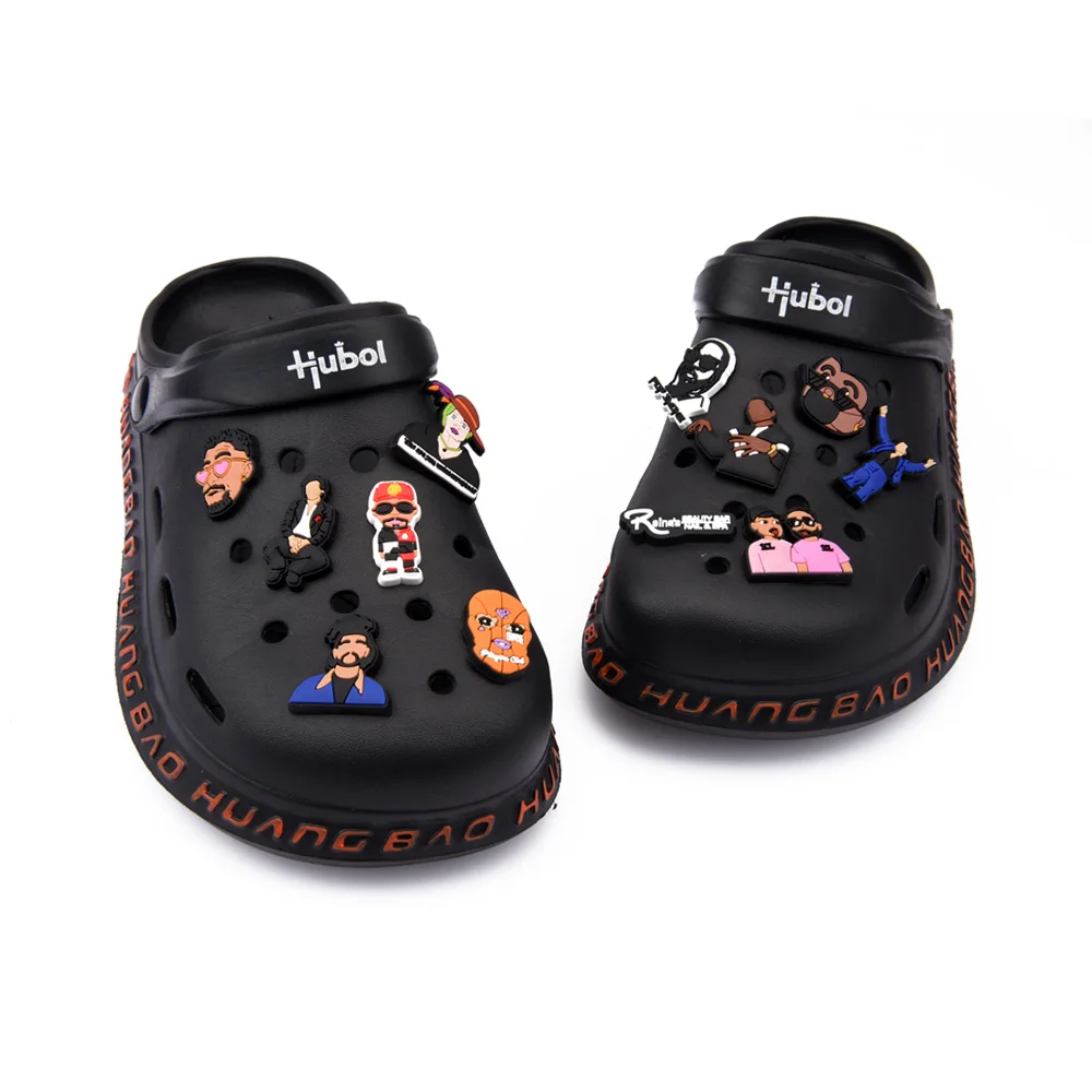 1 Pcs PVC Characters Shoe Charms Celebrity Superstar Shoe Decorations Famous Rocker Singer for Accessories