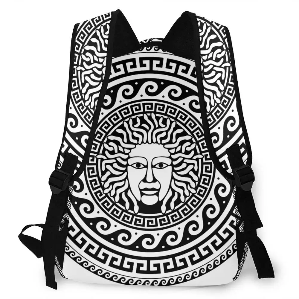 Zaino di modo Delle Donne Degli Uomini Unisex Studenti Zaini Medusa Gorgon Testa di Arte di Stampa borsa Da Viaggio Bookbag