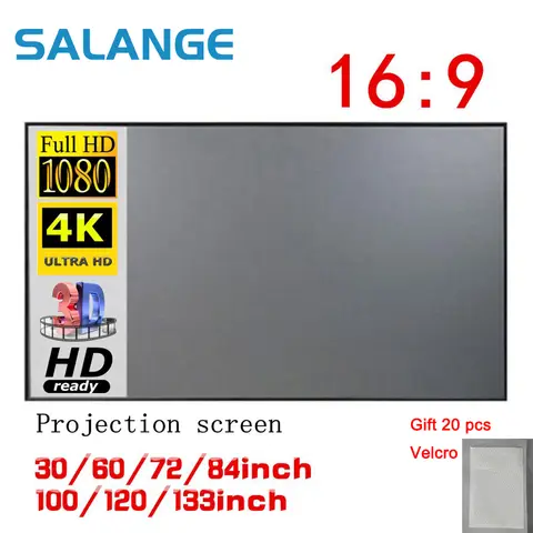 Portable HD Projector Screen 72-120 Inch salange
