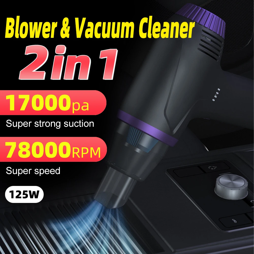 2-in-1 Cordless Air Duster & Vacuum Cleaner Compressed Air Blower for Computer Keyboard Camera Cleaning Small Appliances