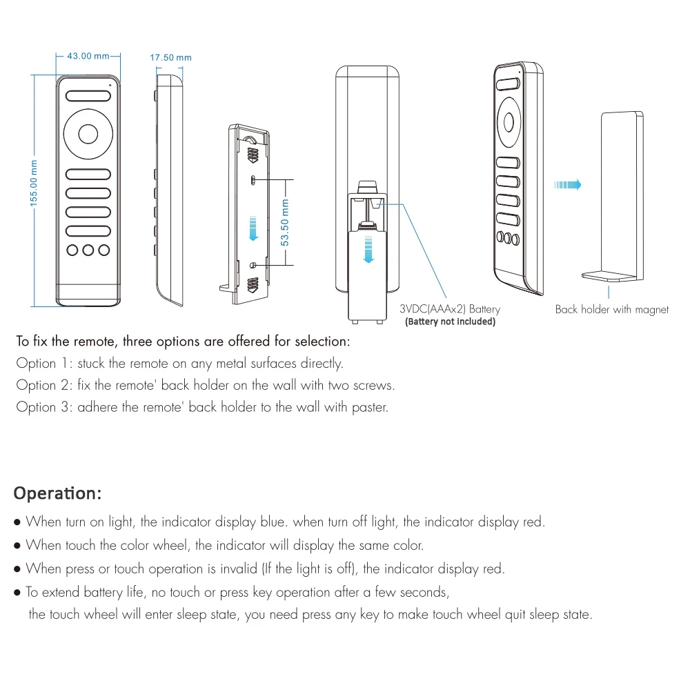 DC 24V 12V LED Dimmer 4 Channel 16A PWM 2.4G RF Wireless Remote RS6 Control Single Color LED Strip Lights 12 Volt Contoller VP