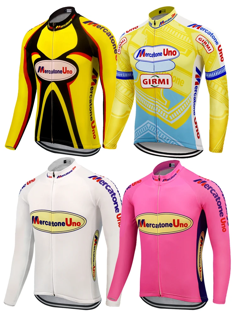 AliExpress Bouygues Classic Team Men Cycling Jersey Long Sleeves No Fleece OR Winter Thermal Road Mountain Biking Wear Multi Choices
