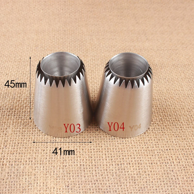 1-2pcs Nozzles For Confectionery Cake Tools Stainless Steel Pastry And Bakery Accessories Baking Accessories And Tools