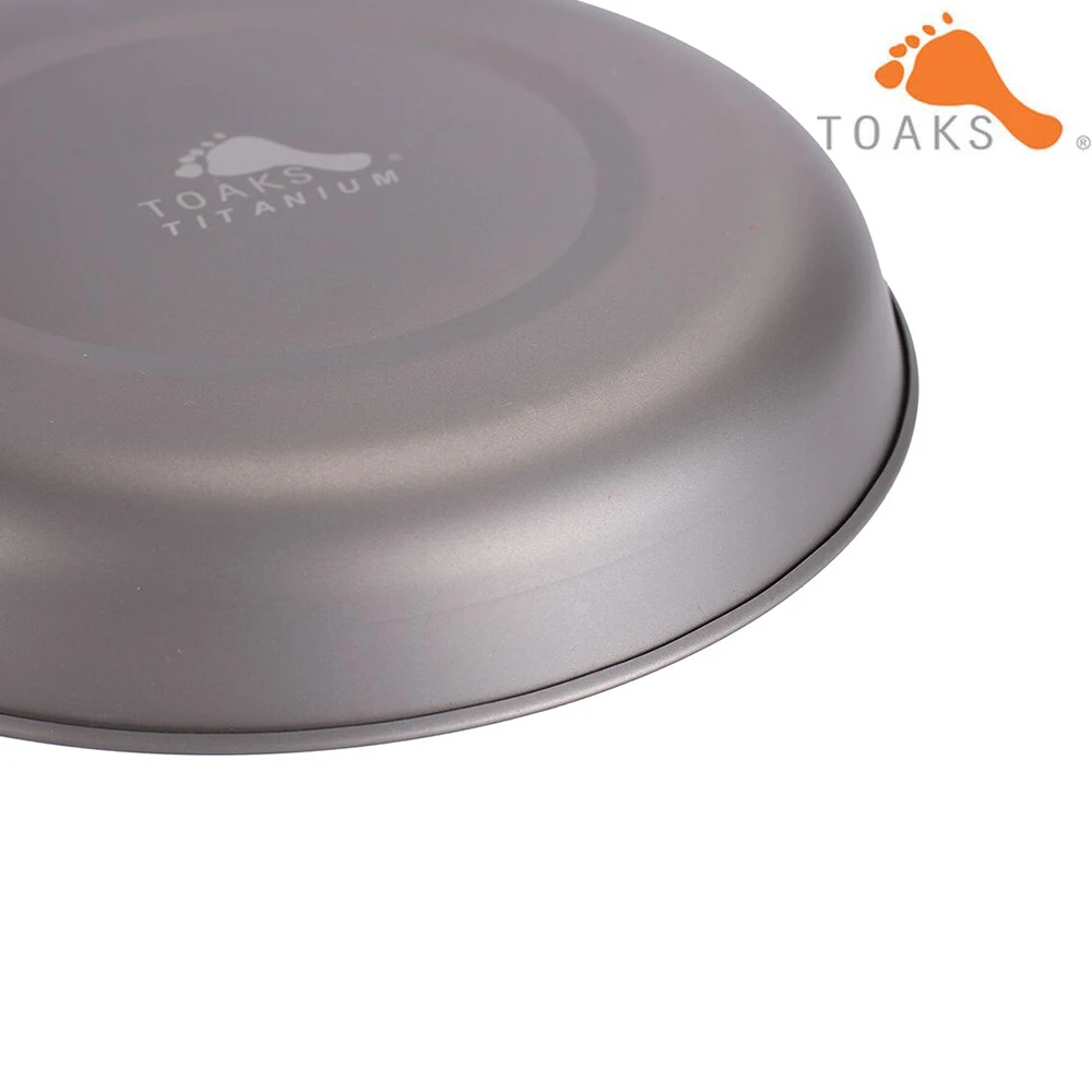 TOAKS Titanium Plate Frying Pan For Outdoor Cooking Camping Backpacking Picnic Titanium Plate19mm 2.1oz 61g T-18