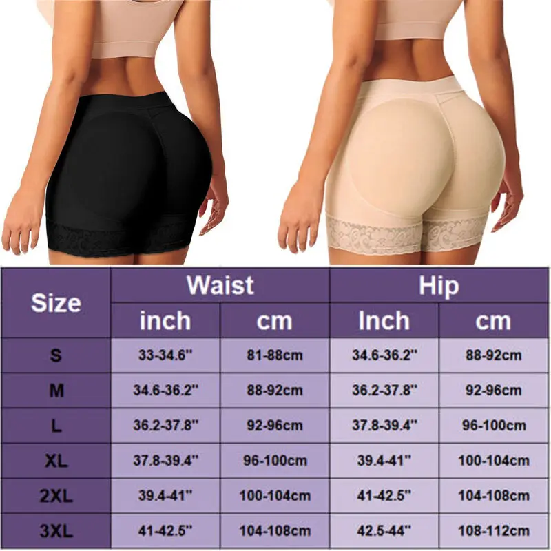 Women's Seamless Butt Lifter Padded Shapewear Lace Panties Fake Ass Hip Enhancer Body Shaper Sexy Big Buttock Underwear Shorts