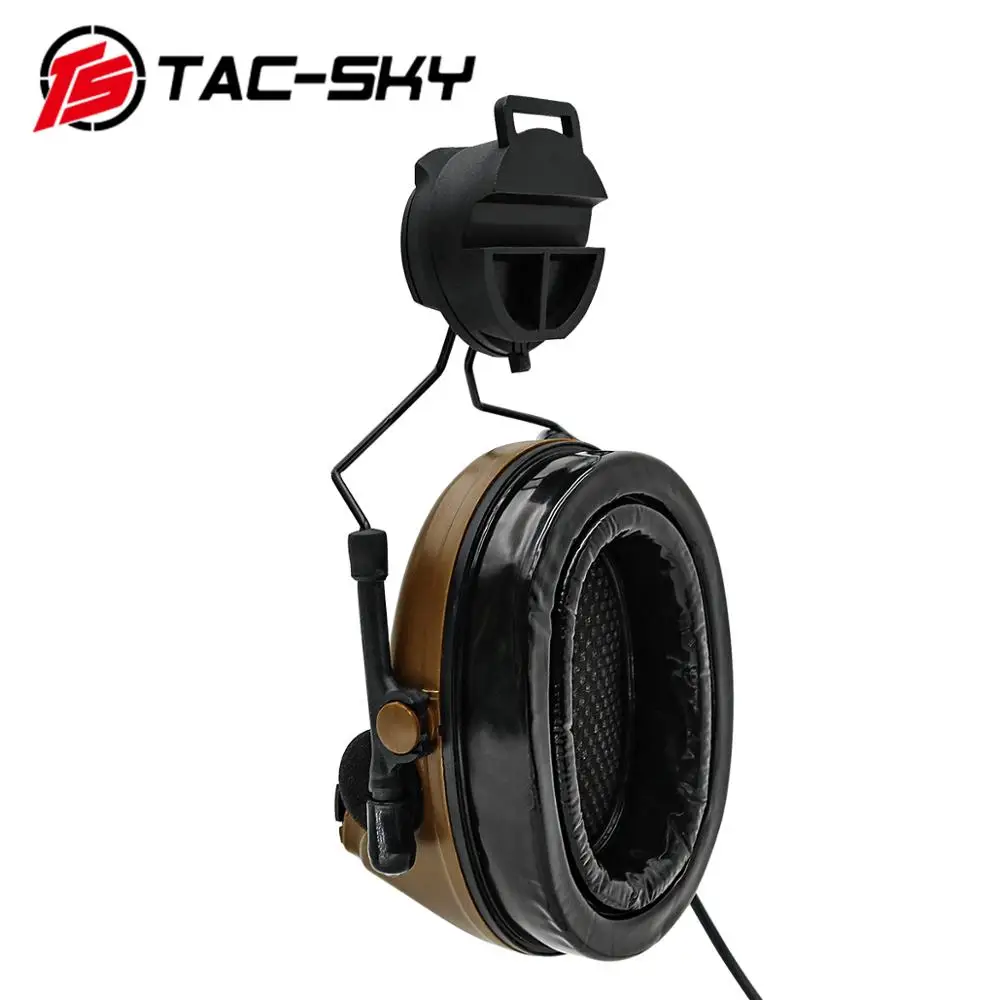 TAC-SKY Comtac II Helm Bracket Silicone Earmuffs Outdoor Berburu Olahraga Kebisingan Pengurangan Pickup Militer Taktis Headset C2CB