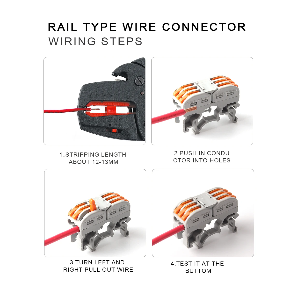 3/5 Pin Din Rail Type Quick Wire Connector Push In Compact Dirigent Splicing Terminal Blok In Plaats Van UK2.5B Met Hendel