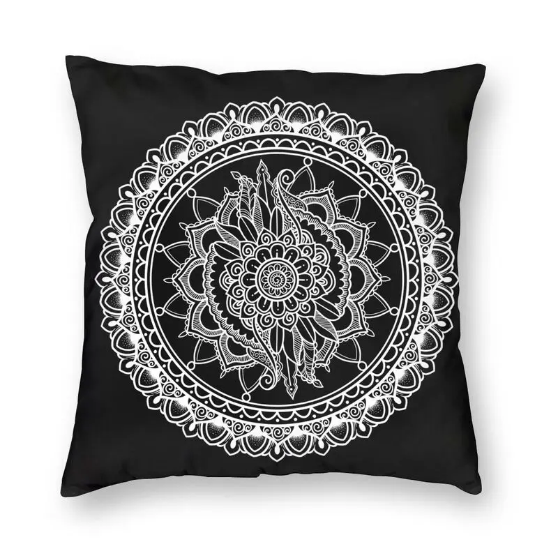 Flower Mandala Cushion Covers Sofa Living Room Decoration Geometric Bloom Square Throw Pillow Case 45x45 Polyester Pillowcase