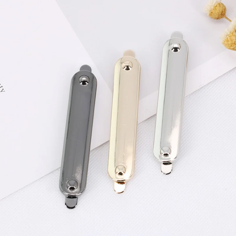 Egg-Shaped Strip of Blank Trademark Clothing Luggage, General Metal Labels Plate, Common Tags, Alloy, Length of 47.8*9.7mm, 50 P