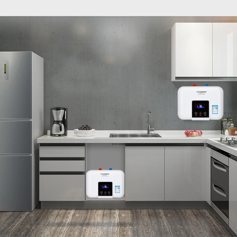 Chauffe-eau électrique 1500W 12l, petit format, chauffage rapide de l'eau, cuisine, ménage