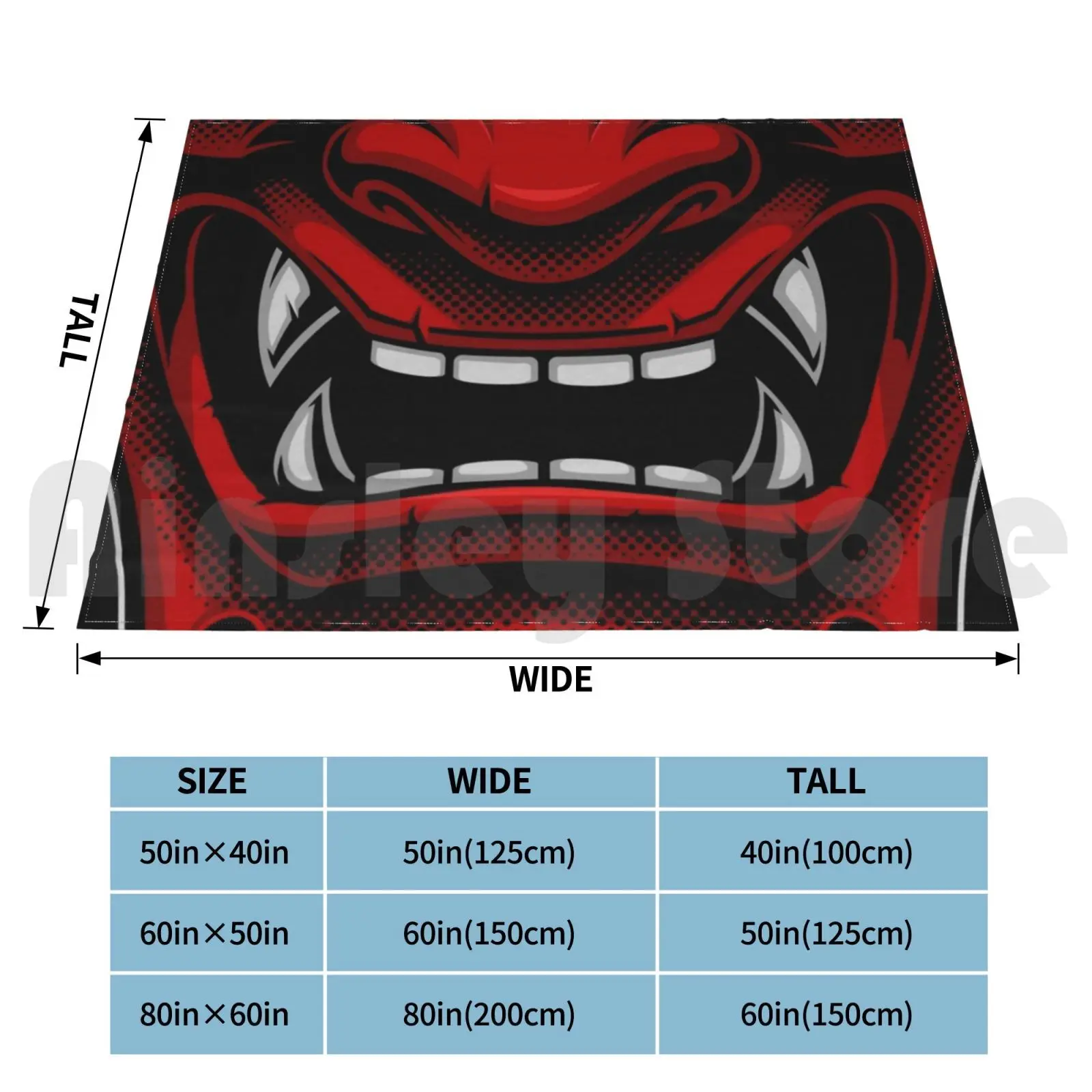 Demon Blanket Fashion Custom Demon Samourai Samoura ? Manga Katana Japon Aikido Anime Budo