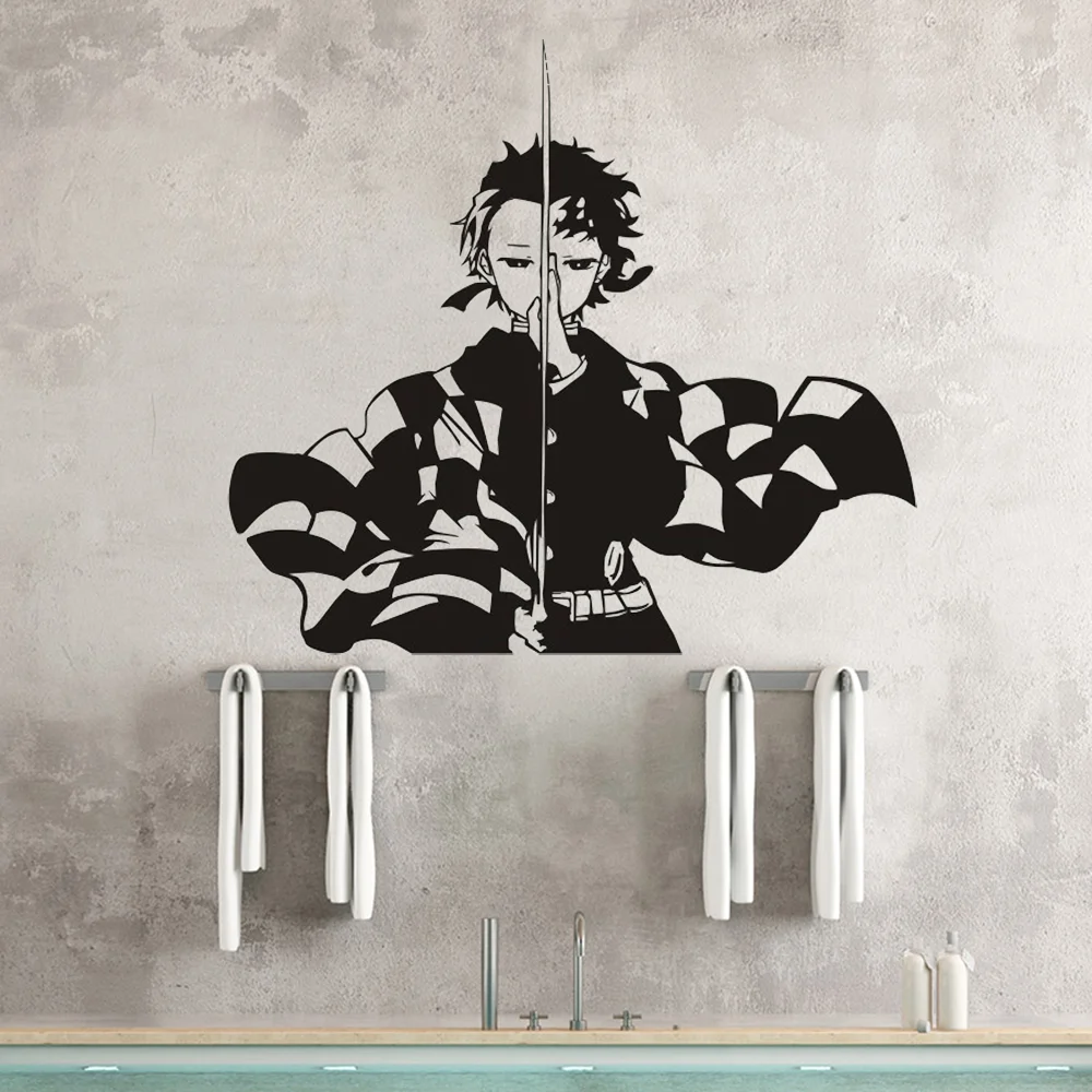 

Демоническая Наклейка на стену Kimetsu no Yaiba виниловая Kamado Tanjirou Настенная Наклейка s Наклейка Декор домашнее украшение аниме наклейка на машину