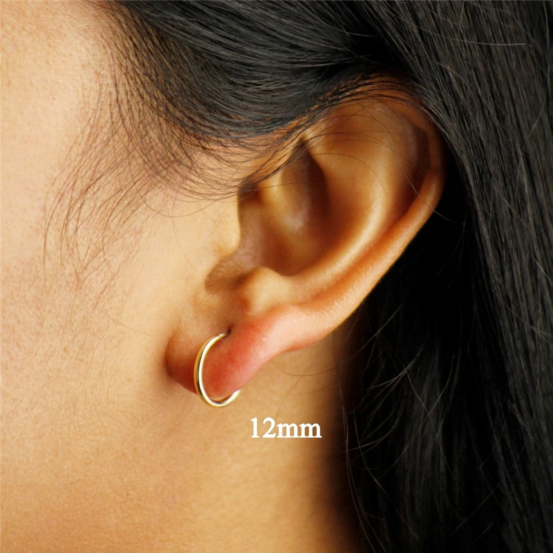 14K Goldfilled Endlos-Creolen in 10 Größen – Goldschmuck, Gold-Creolen, Brincos, Pendientes, Oorbellen, Boho Damenohrringe – Detail 12