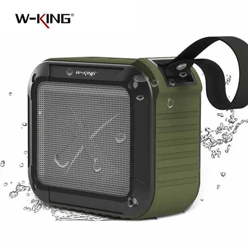 W-King Waterproof Bluetooth Speaker, Wireless Music Subwoofe, FM Radio Box, Anti-Drop, Outdoor Bicycle, TF Card Loudspeakers