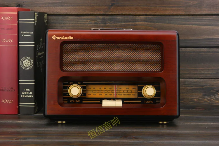 Aggiornamento TonAudio versione Bluetooth radio antica in legno di fascia alta altoparlante retrรฒ vecchio stile con scheda radio USB per anziani