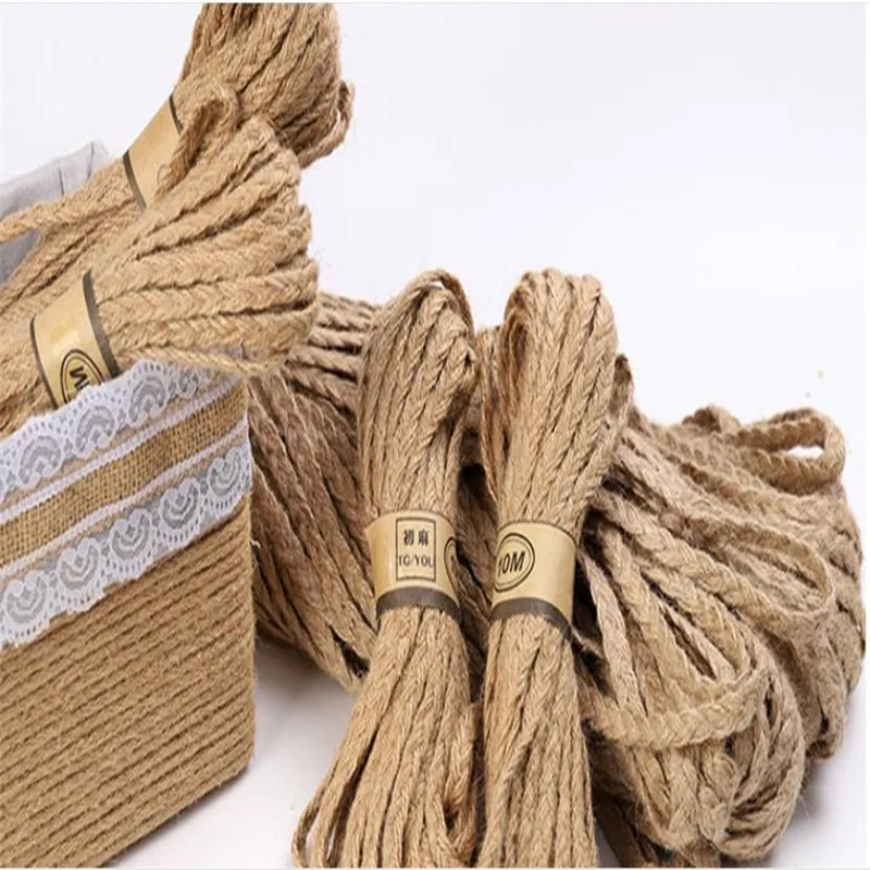 

10m Natural hemp ropec Exquisite woven hemp rope Handicraft DIYChristmas decoration, home decoration for parties and festivals