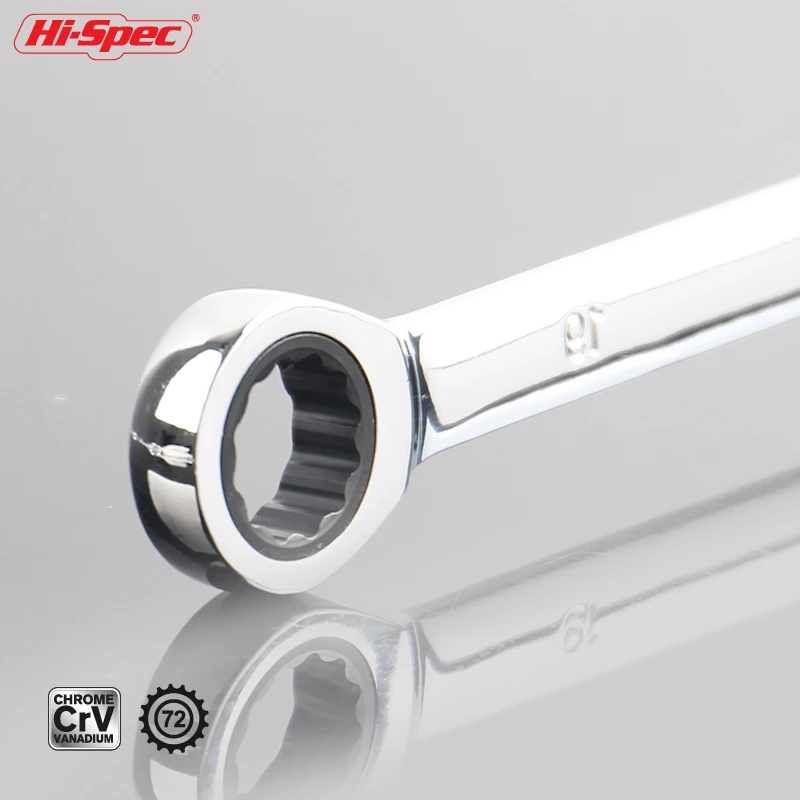 Hi-Spec Wrench Set Double Head Socket Nut Ratchet Spanners Wrench Fine Tooth Gear Ring Torque and Socket Wrench Set Hand Tools