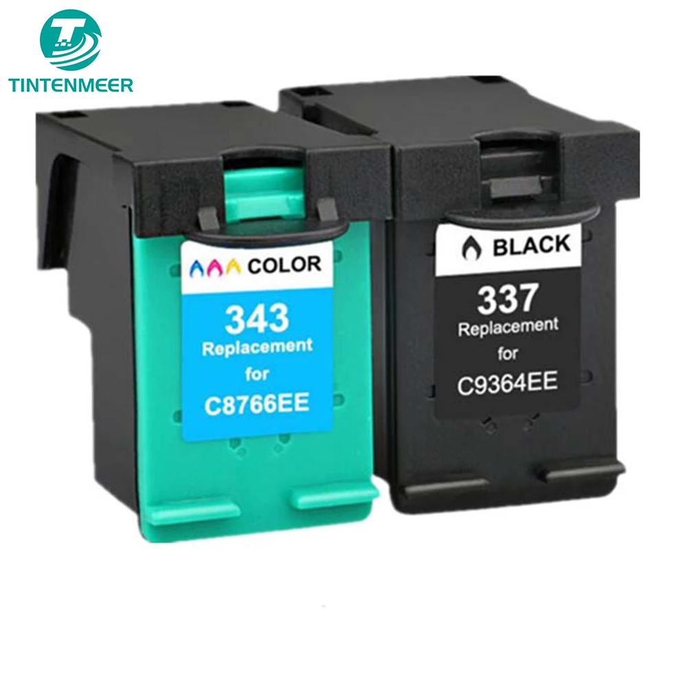 TINTENMEER INK CARTRIDGE 343 337 XL COMPATIBLE FOR HP HP343 HP337 PHOTOSMART C4190 D5145 D5160 D5163 D5168 PRINTER 343XL 337XL