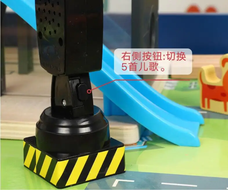 Wooden Track Train Railway Set Accessories Traffic Light Scene Rail Transit Fit For Wood Magnetic Track Train Educational Toys