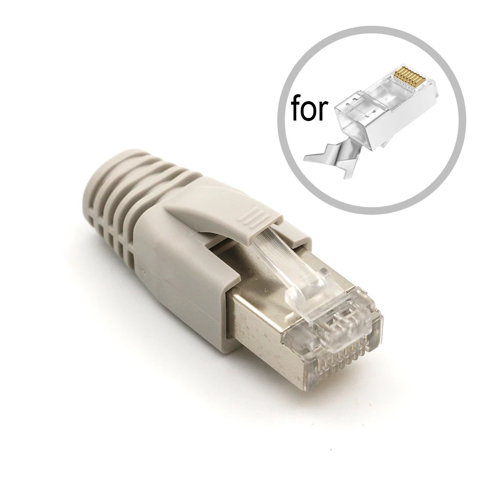 Xintylink Rj45 Mũ Cat6a Cat7 Cat8 Mạng Rj Rg 45 Rj-45 Ethernet Đầu Nối Cáp Cat 7 Cat7a Nhiều Màu Giày Vỏ Bọc bush