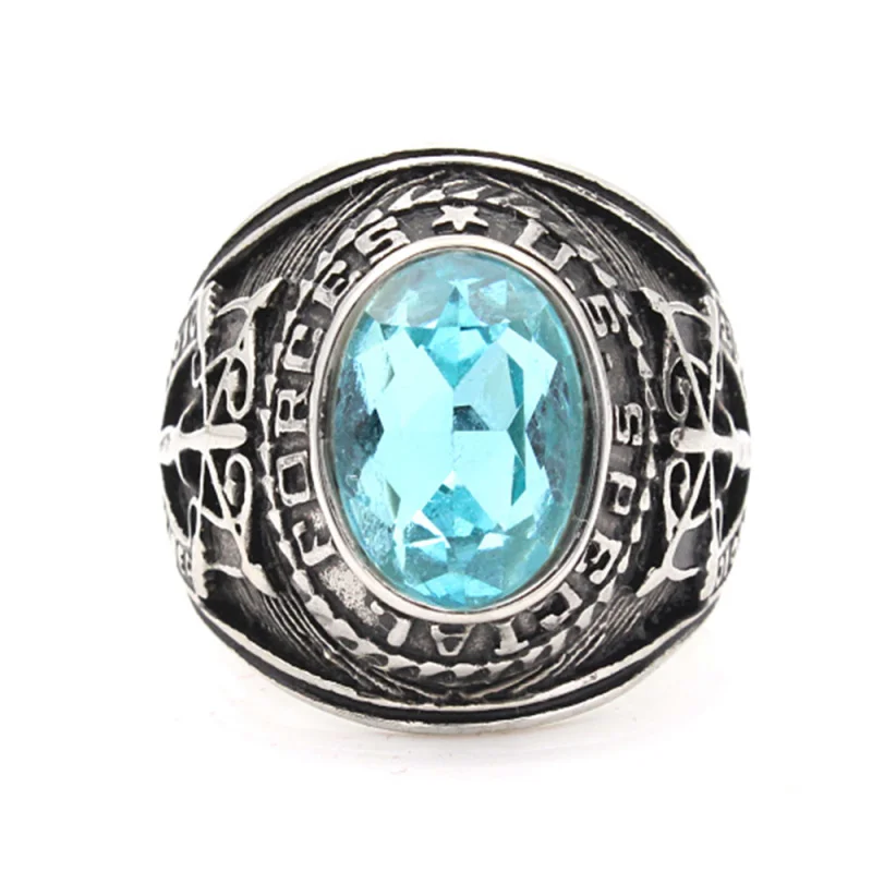 Men`S Stainless Steel United Stated Army Special Force Military Ring